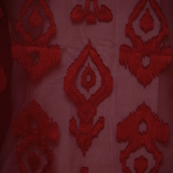 Sheer open-front dolman sleeve cardigan - Picture 5 of 6